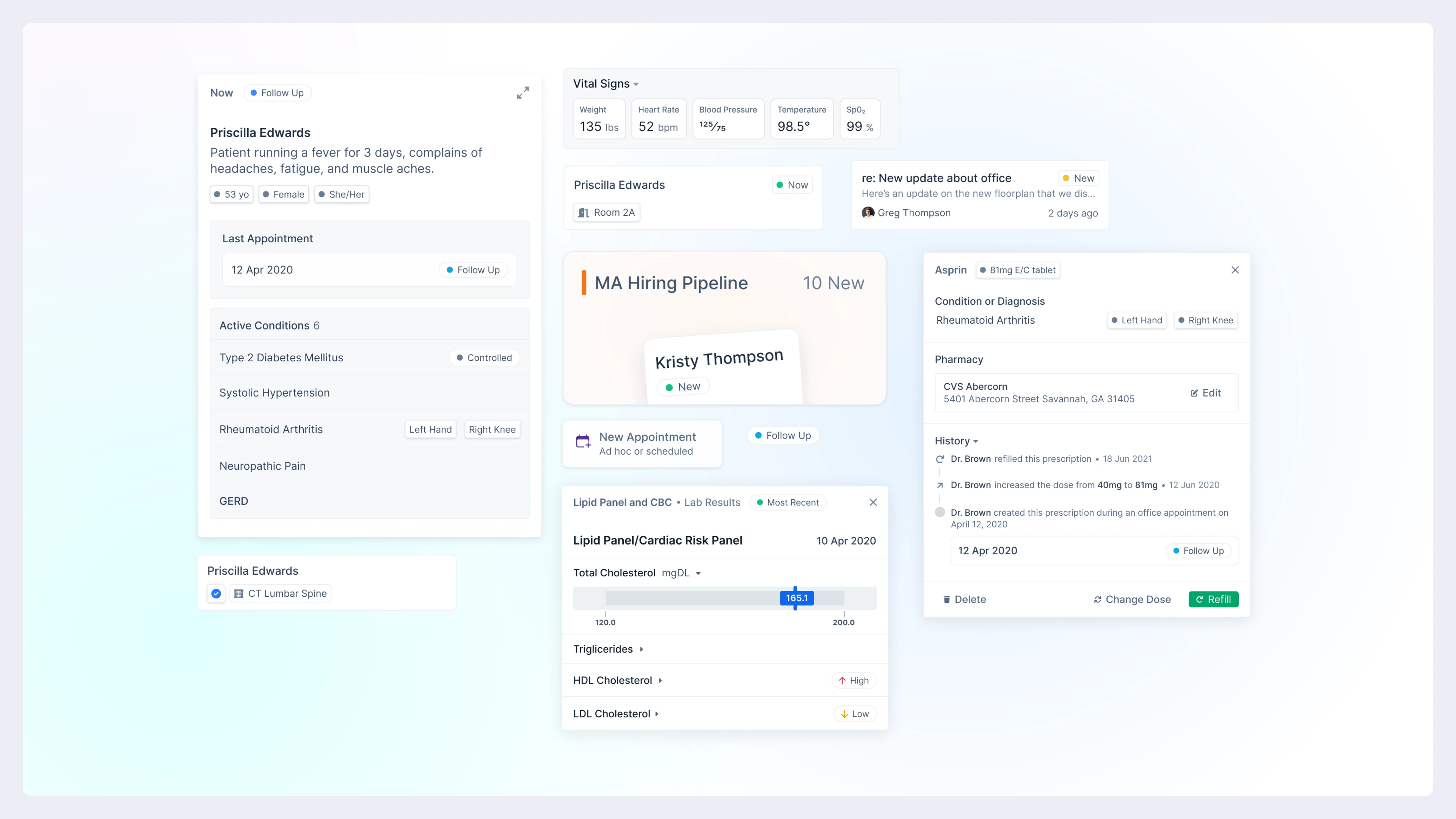 HealthcareOS Quick Actions