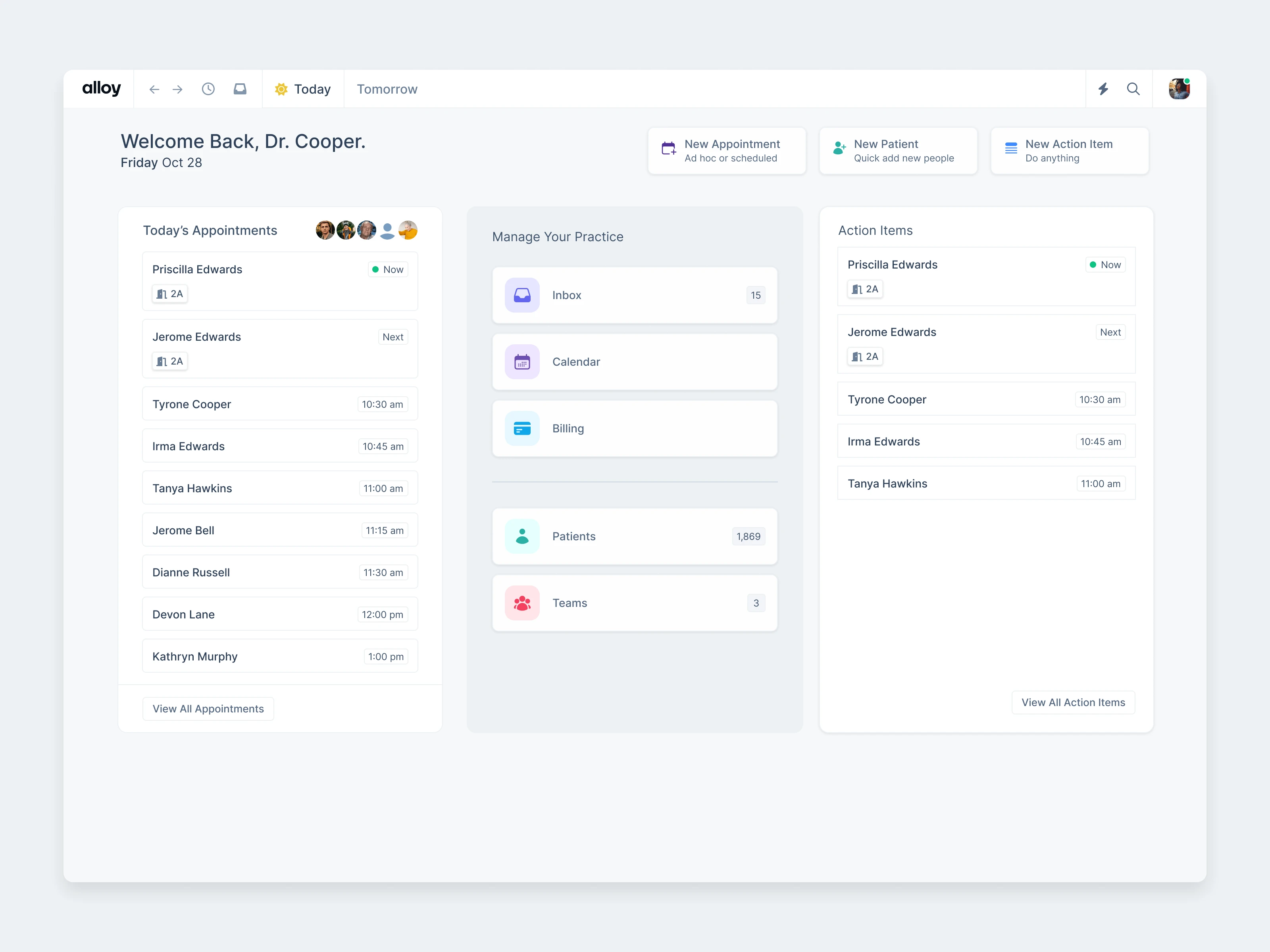 Clinic Workspace Launchpad