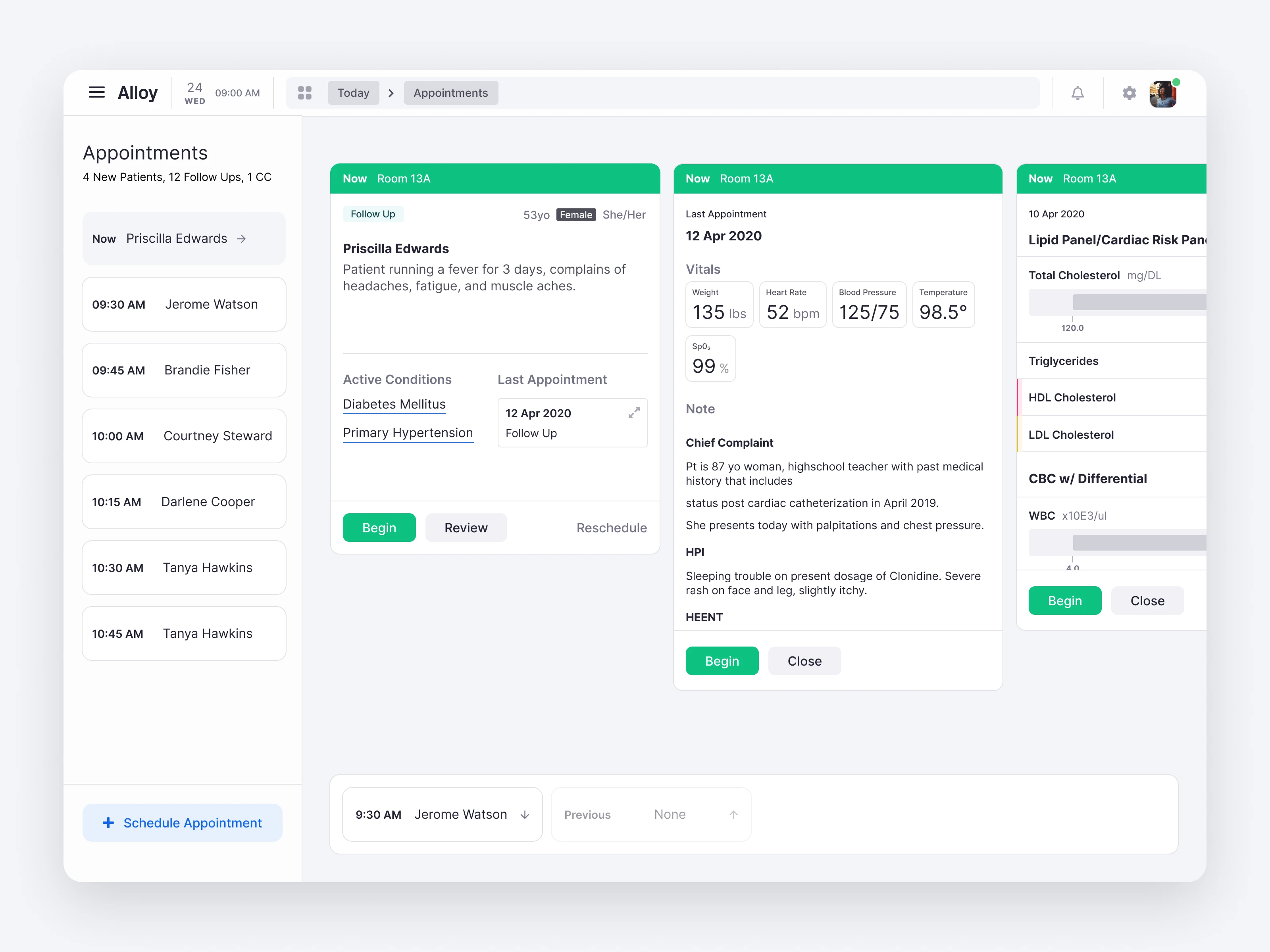 Patient chart experiment